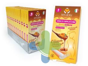 Setablu strisce depilatorie body caramello e calendula 8 pezzi