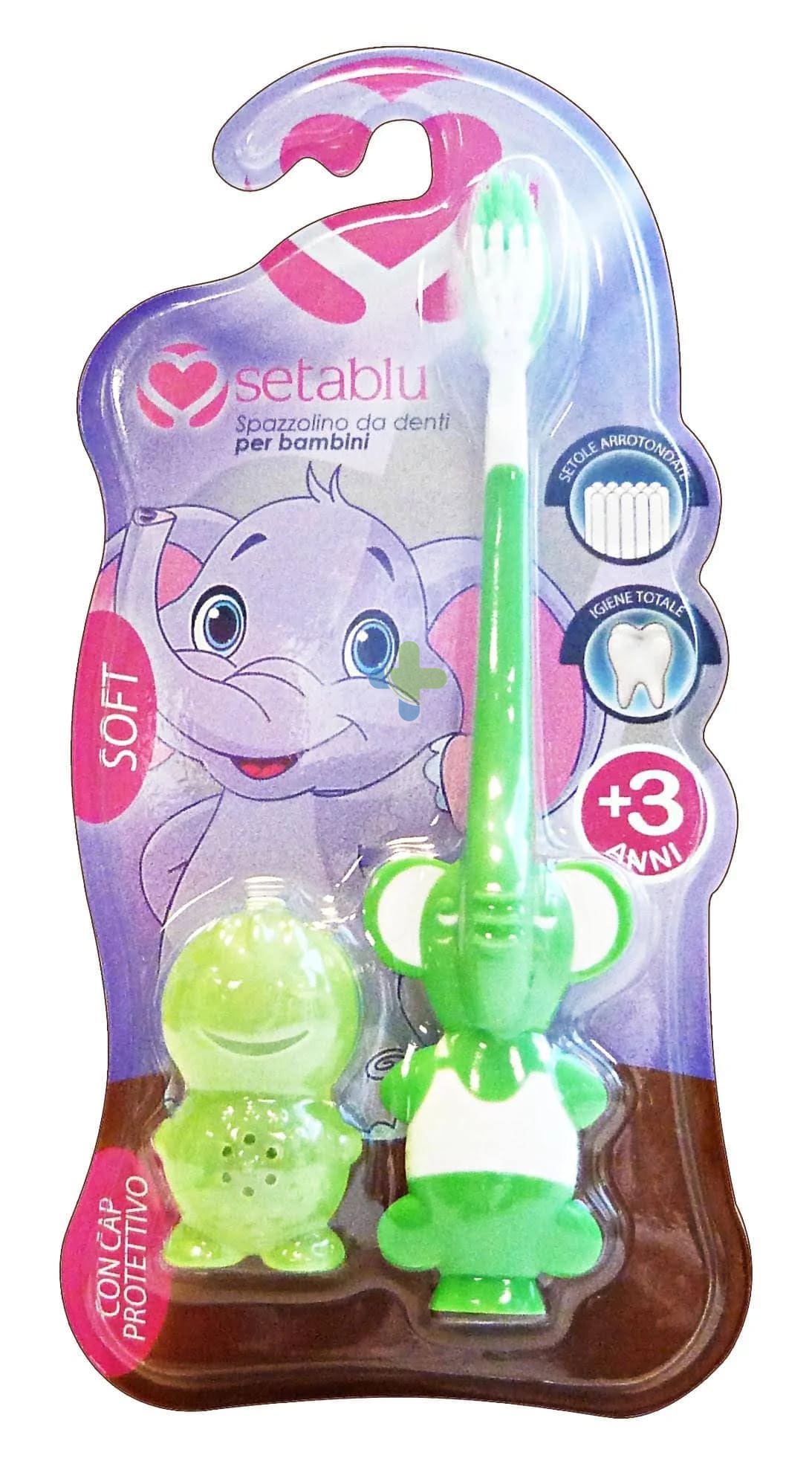 Spazzolino baby elefante cap. incluso