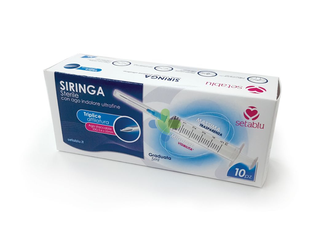 Setablu siringa monouso con ago 10 pezzi