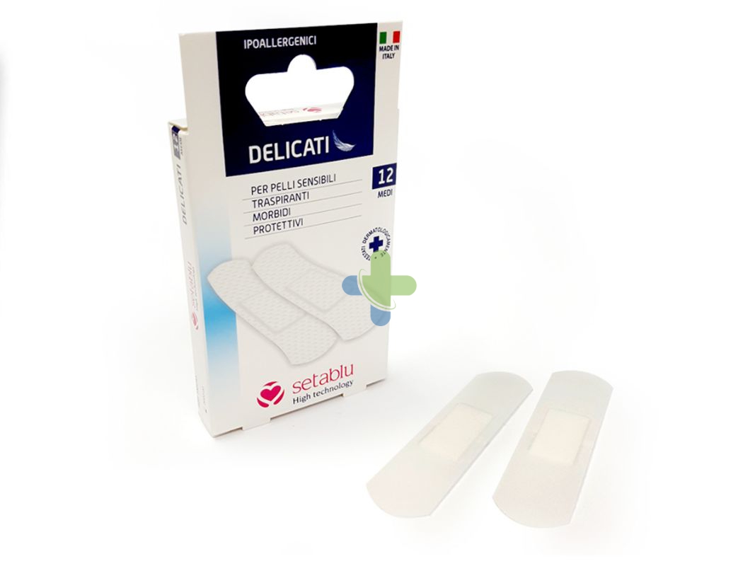 SetaBlu Cerotti Traspiranti Pelli Sensibili 12 Pezzi Medi