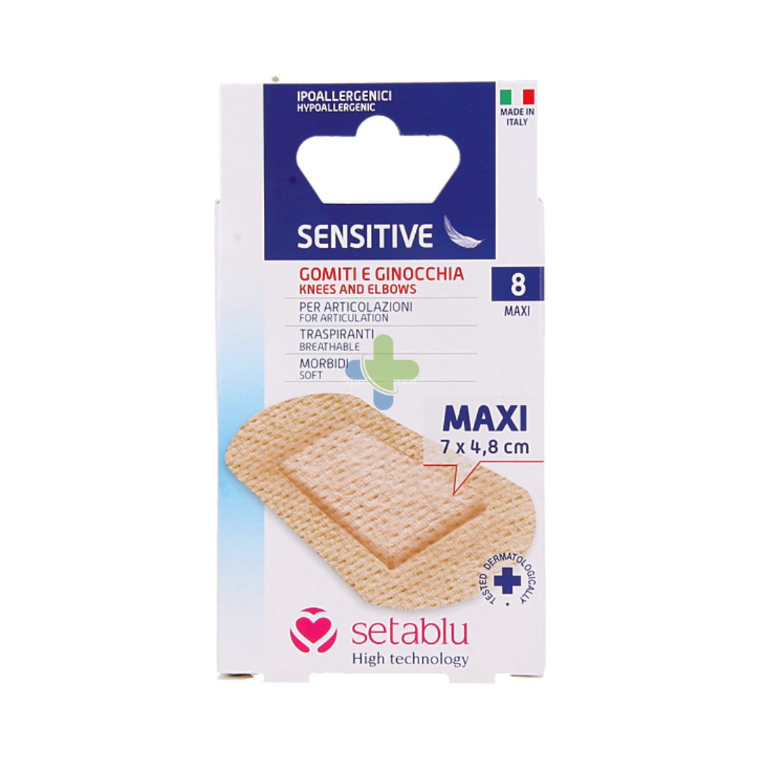 Setablu cerotti sensitive gomiti e ginocchia 7x4,8 cm 8 pezzi
