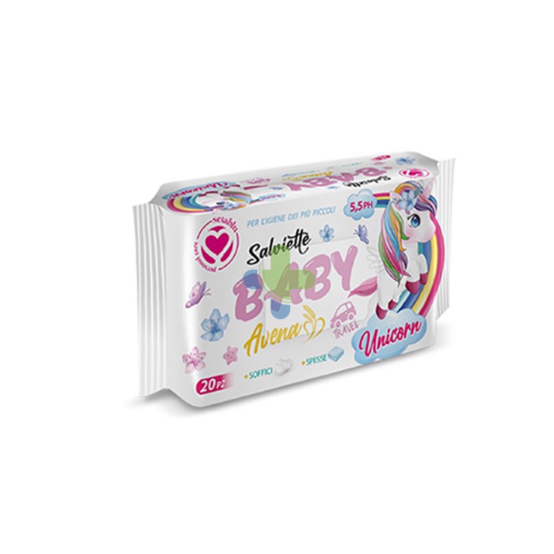 SetaBlu Salviette Imbevute Baby Unicorno Travel 20 pz.