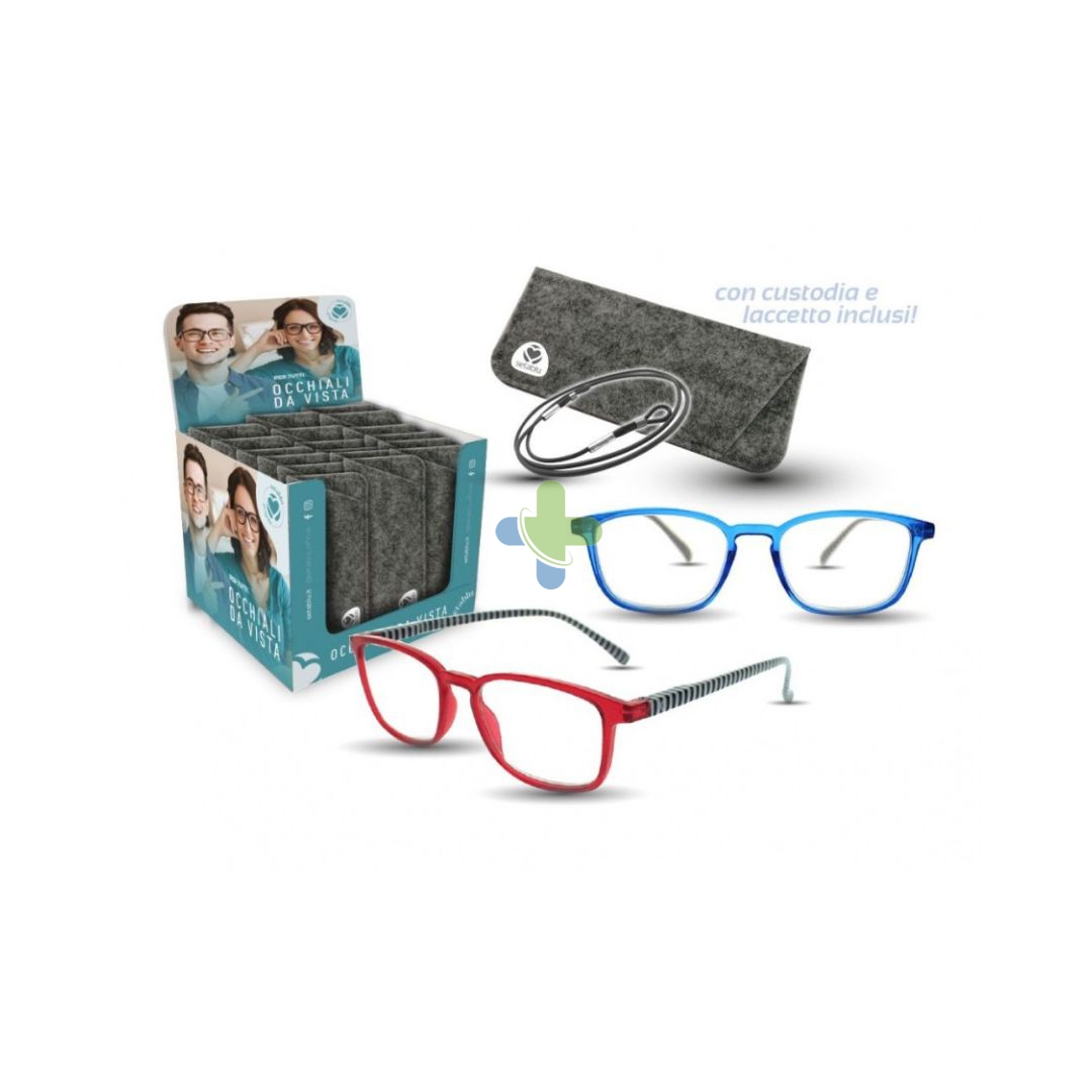 Setablu Occhiali da Lettura Graduati +1.00 colore Azzurro