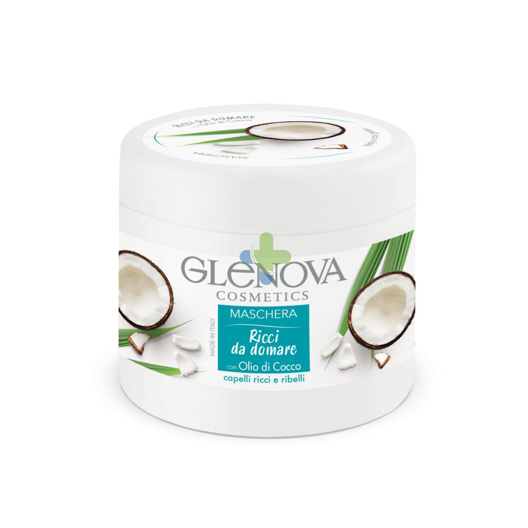 Glenova Maschera Capelli Disciplinante con Olio di Cocco per Capelli Ricci 500ml