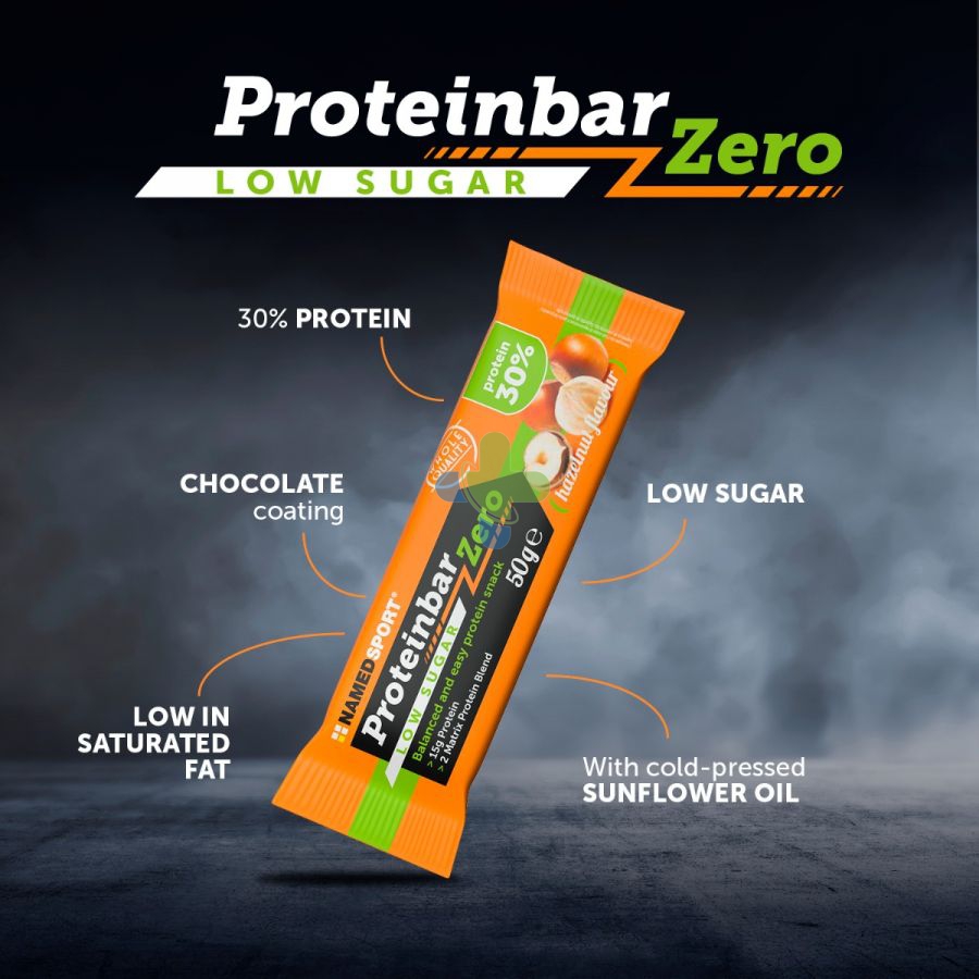 12 NAMED SPORT PROTEINBAR ZERO HAZELNUT - 50G
