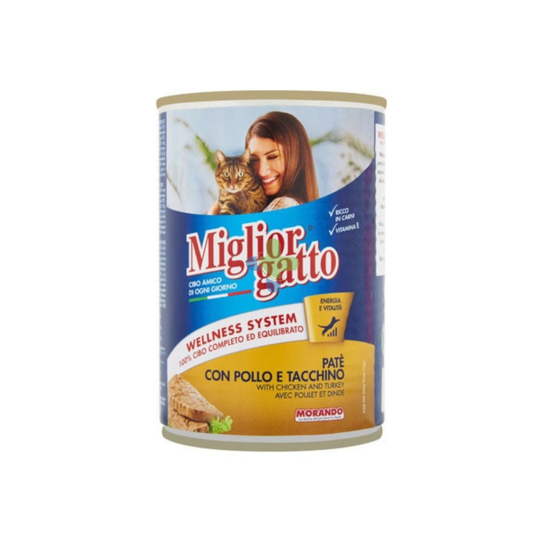 Miglior Gatto Scatolette gatto pat� con pollo e tacchino 405 g