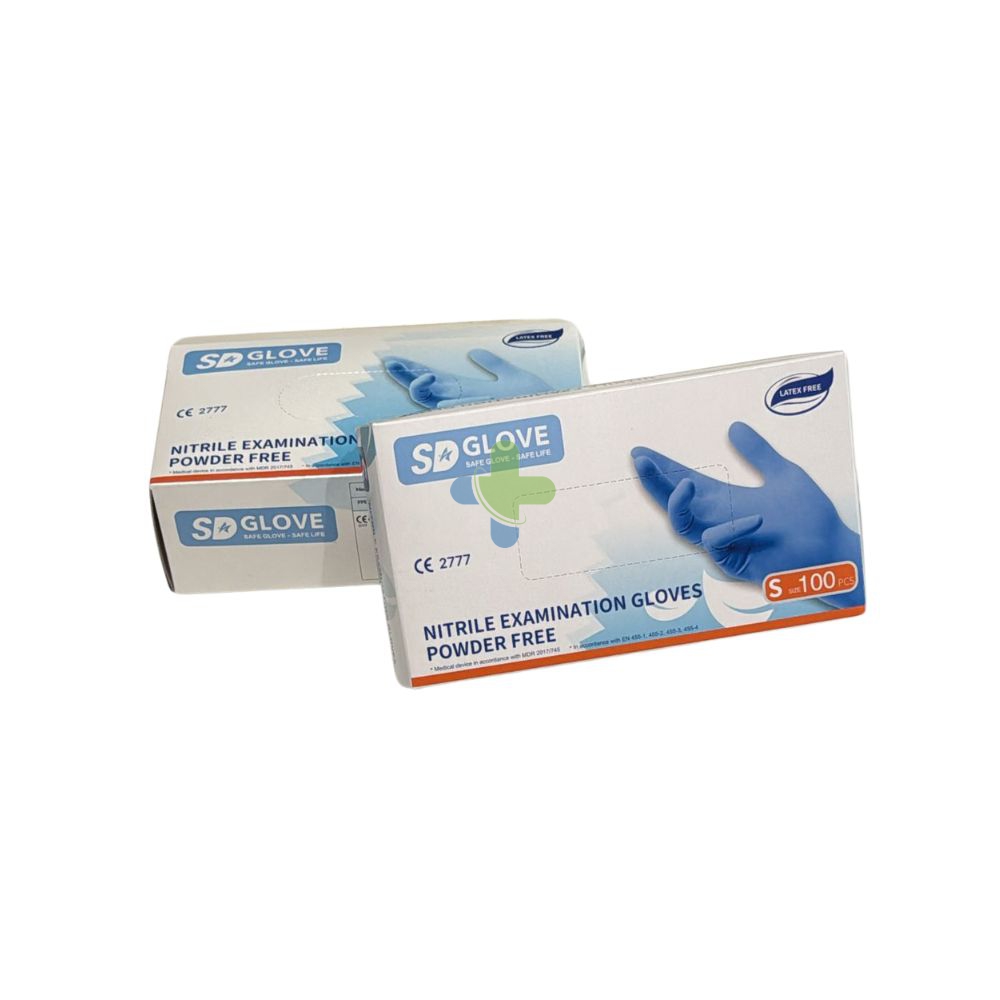 SD Glove Guanti in Nitrile Senza Polvere TG S- Box da 100pz