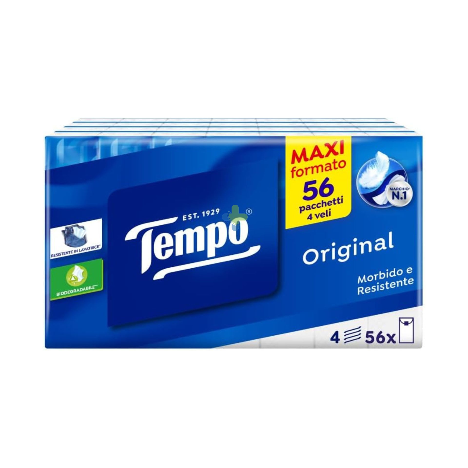 Tempo Fazzoletti Tascabili Classic - 4 veli - 56 pacchetti da 9 fazzoletti