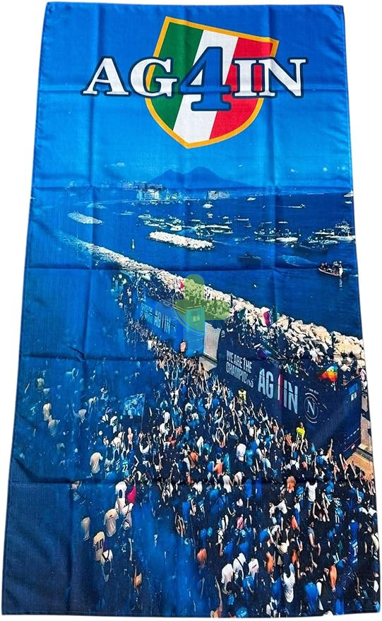 Telo Mare Copri Sdraio Napoli 90x180 cm Scudetto Campioni (Again)