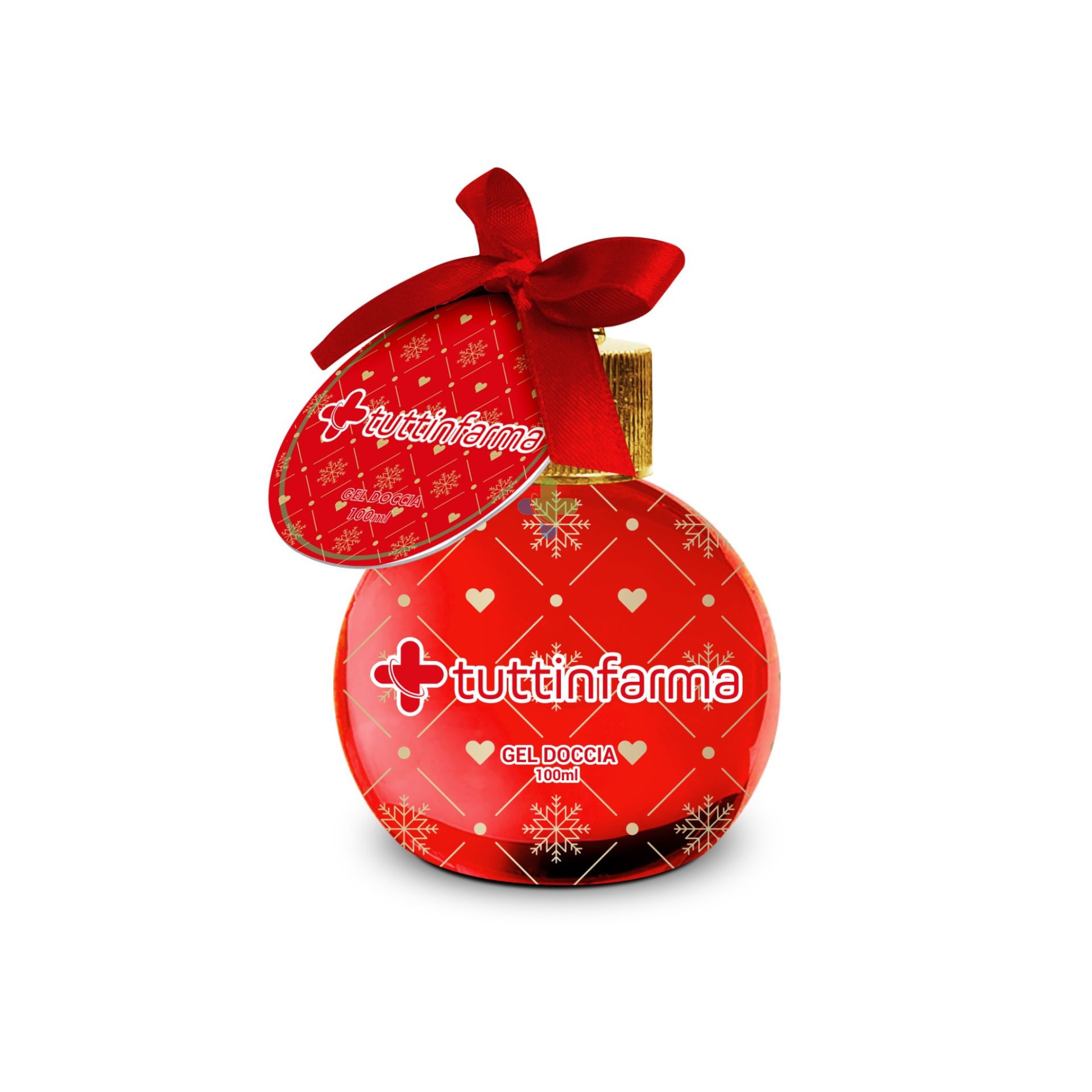 Tuttinfarma Idea Regalo Gel Doccia Natalizio  100ml  Rosso con Fiocco Natale
