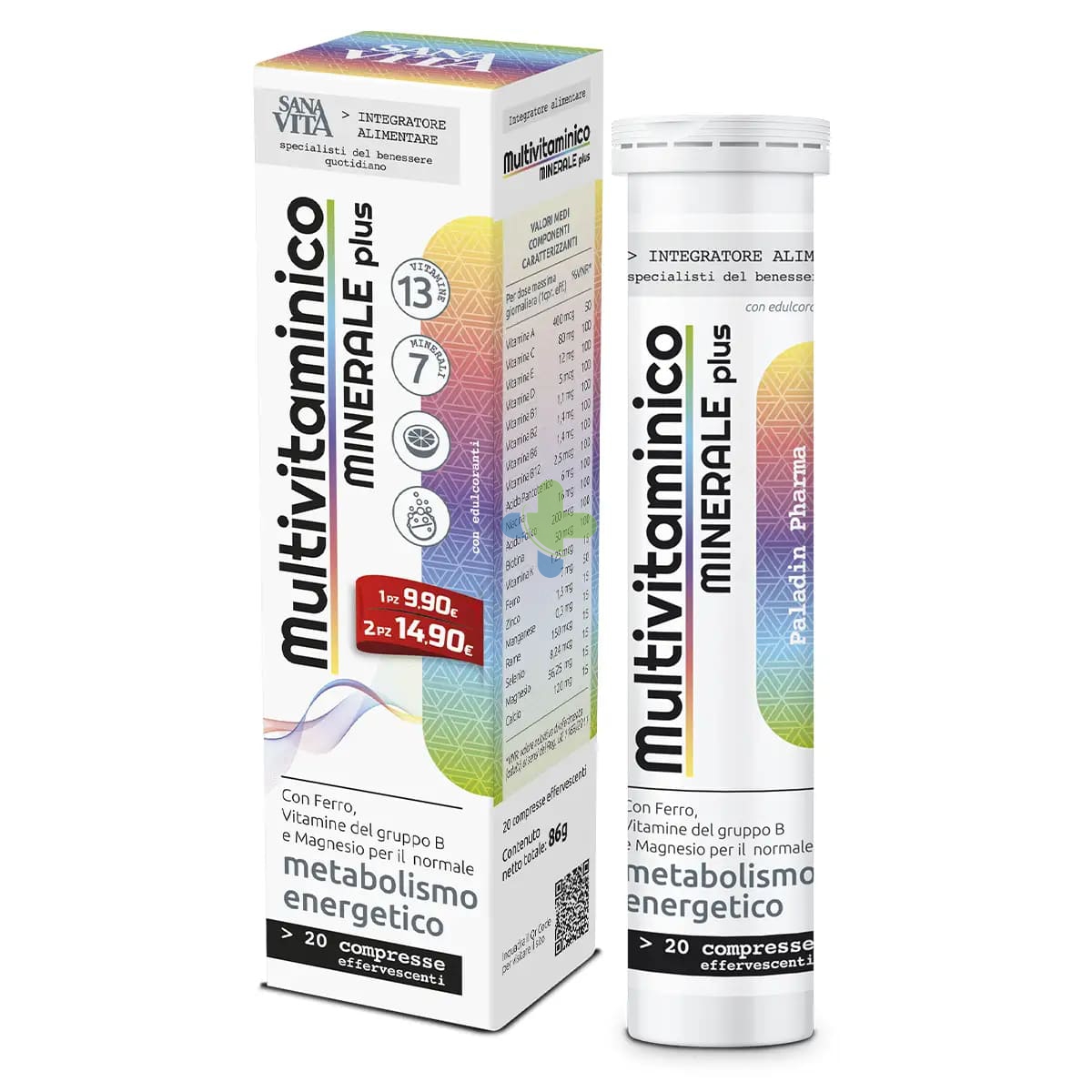 Sanavita Multivitaminico Minerale Effervescente 20 Compresse