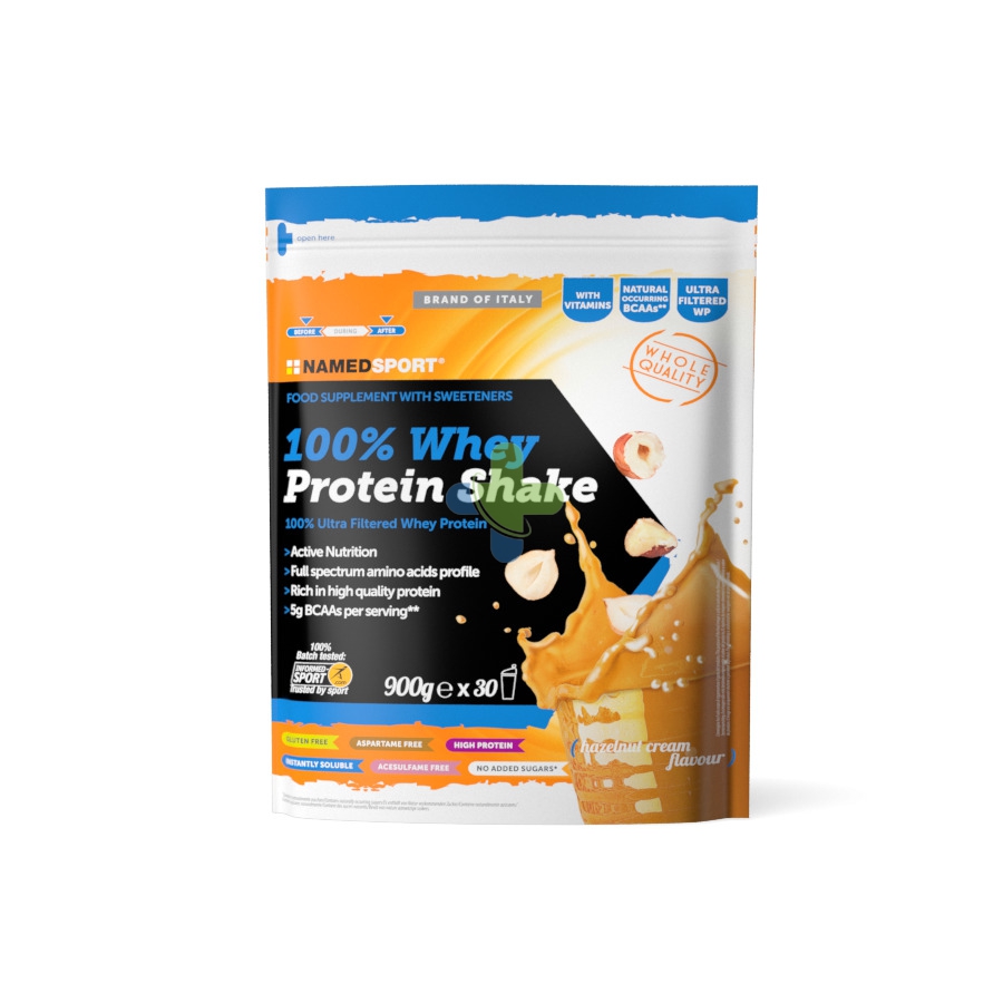 NAMED SPORT 100% WHEY PROTEIN SHAKE HAZELNUT CREAM - 900G