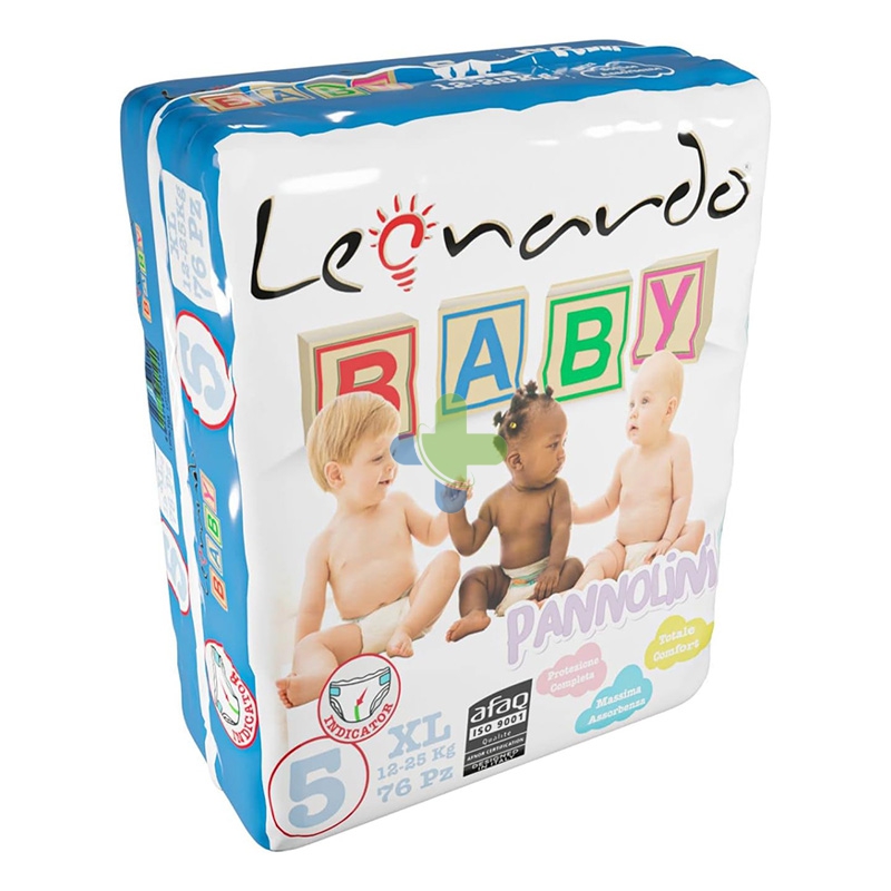 LEONARDO BABY - pannolini taglia 5 ( 12/25 kg ) 76 pz