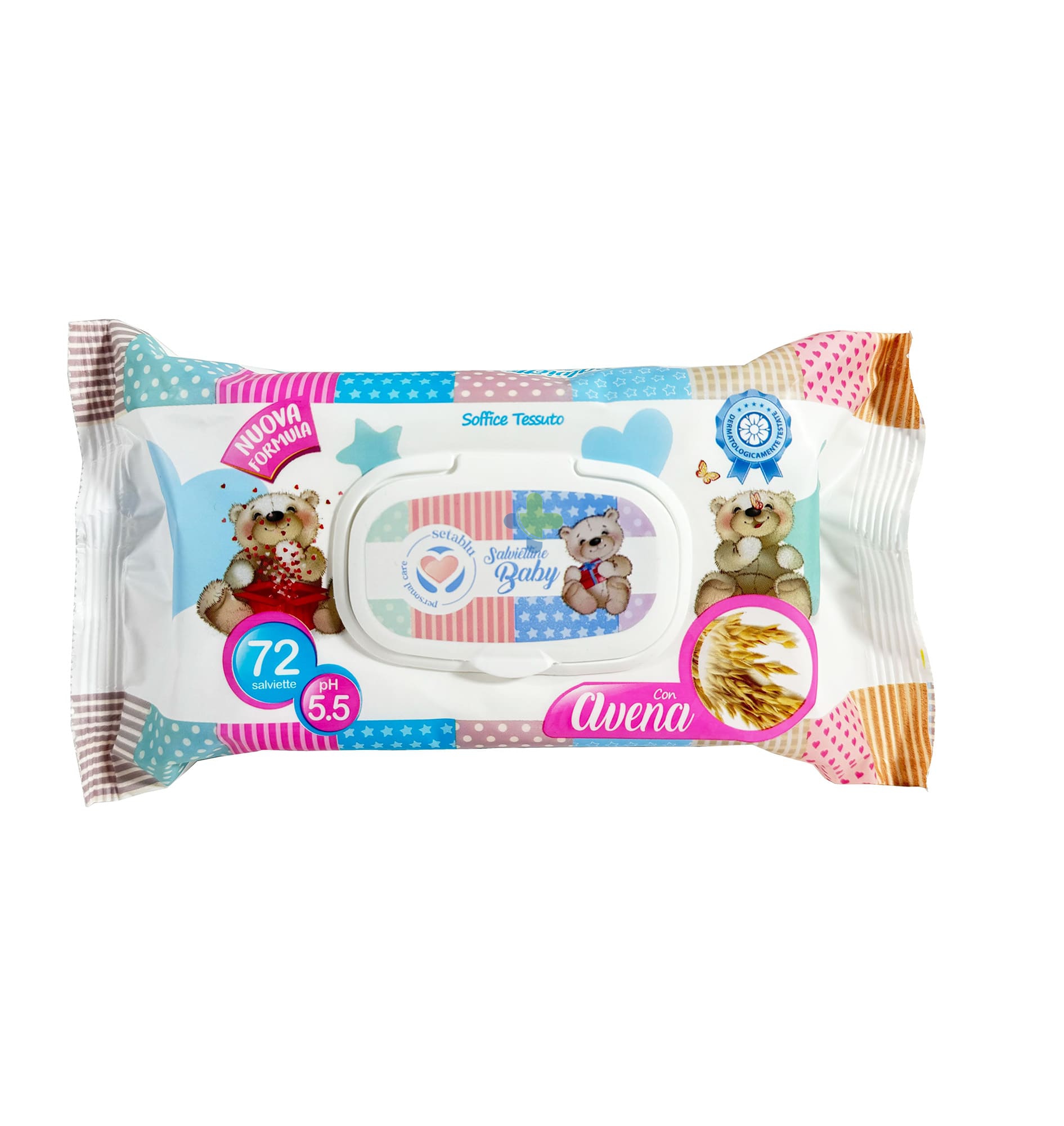 Setablu Salviette Baby Orsetto Avena 72 pezzi
