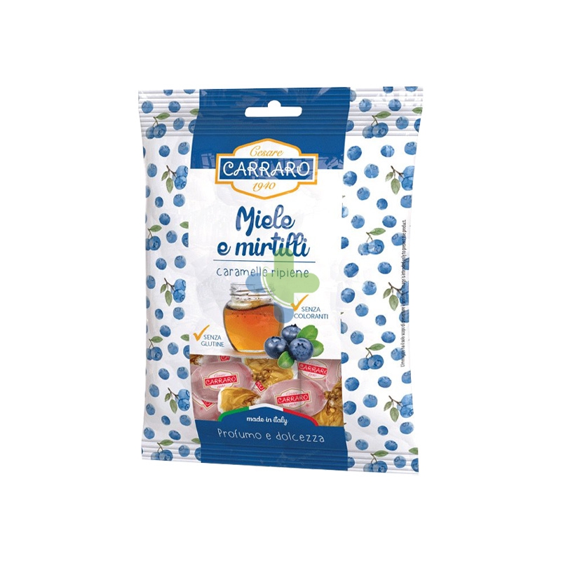 Gocce di benessere Busta di Caramelle miele e mirtilli 100gr