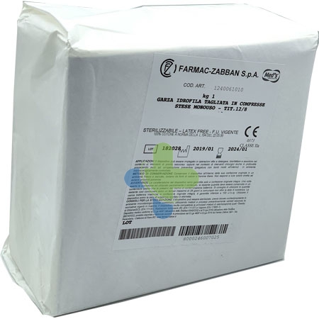 Farmac-zabban Garza Idrof 12/8 10x15cm 1kg