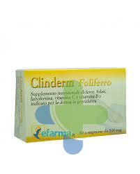Clinderm Foliferro 30cpr