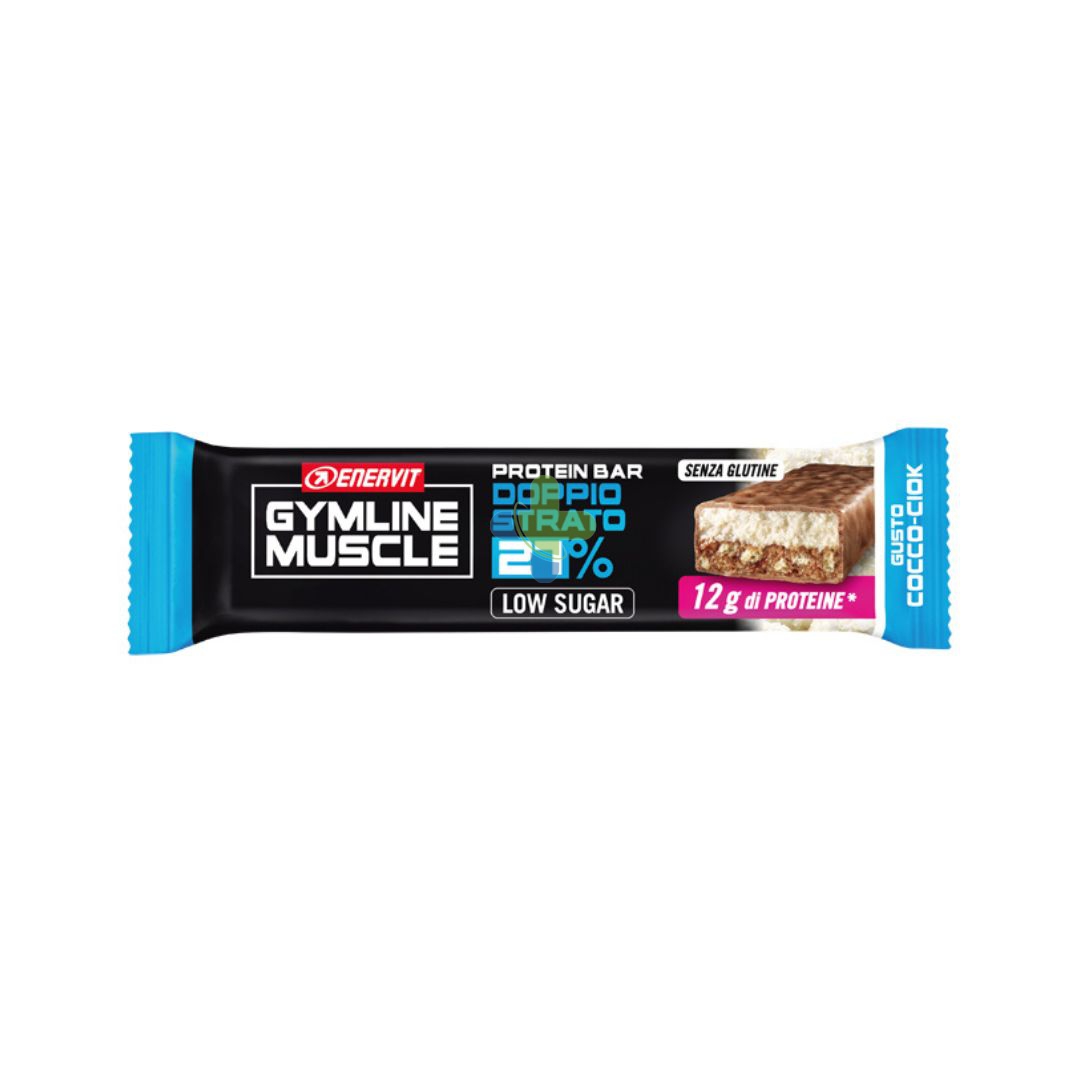 Enervit Gymline Muscle Bar. Proteica 27% Doppio Cocco-Ciok 45g Scad 27 Giugno