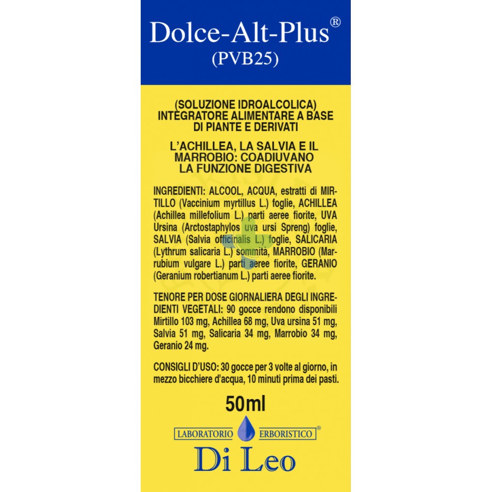 Laboratorio Erboristico Di Leo Dolce-alt-plus Composto Pvb 25
