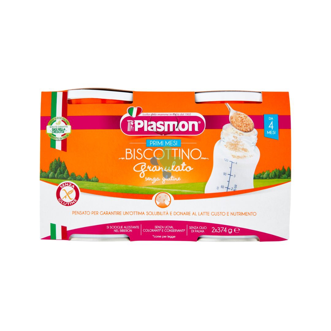 Plasmon Biscottino Granulato confezione da due barattoli 2x374g