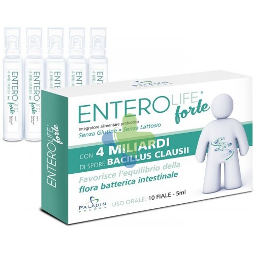 Paladin Pharma Enterolife Forte 4 miliardi di Bacillus Clausii 10 flaconcini