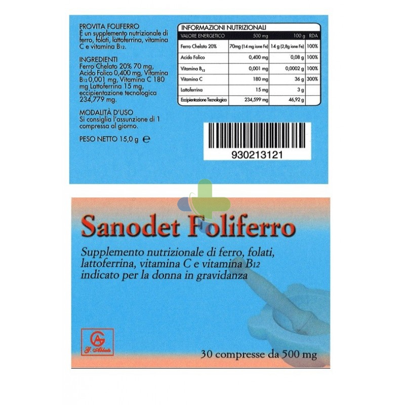 Sanodet Foliferro 30cpr