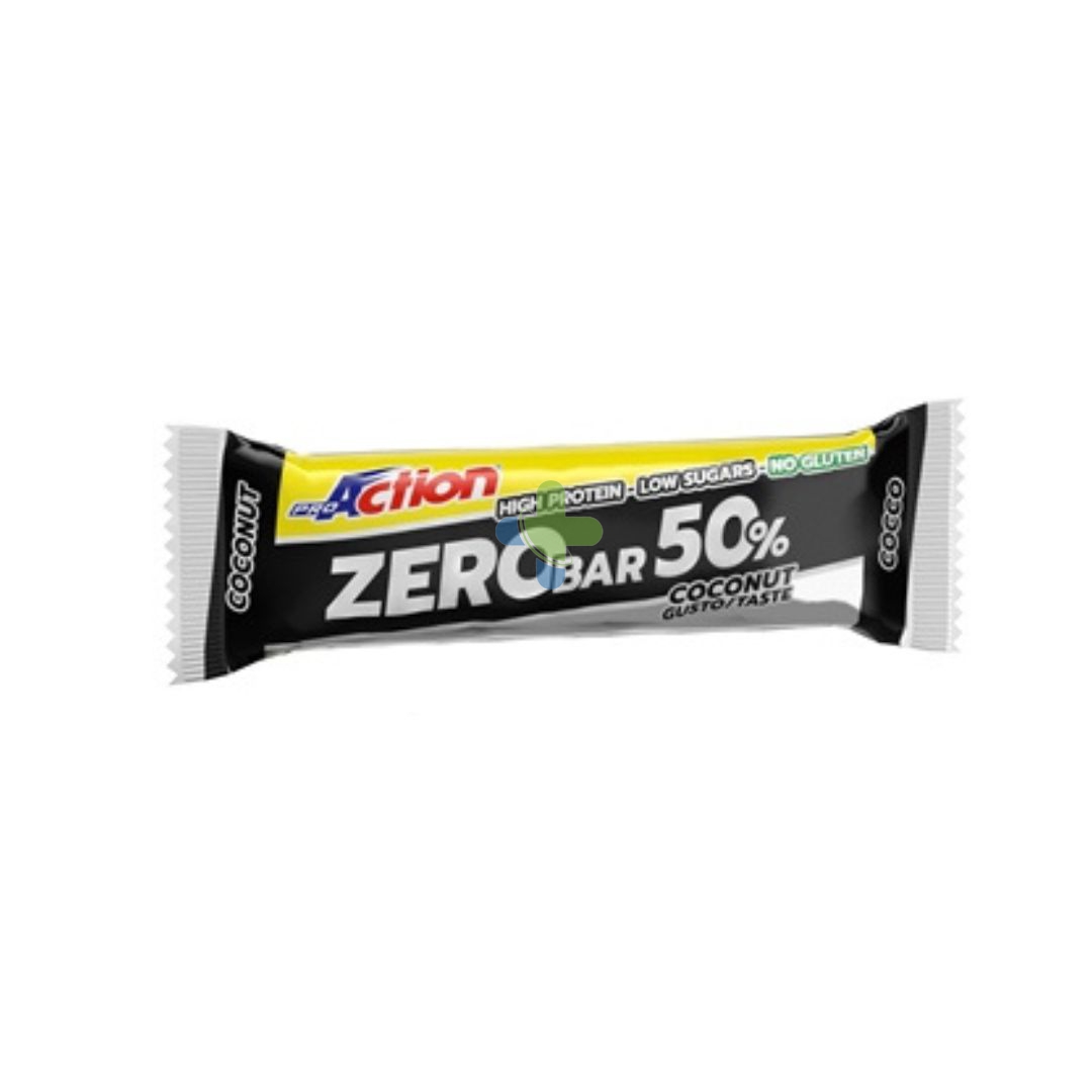 ProAction Barretta Iperproteica 50% Zero Bar Cocco 60g scadenza fine mese