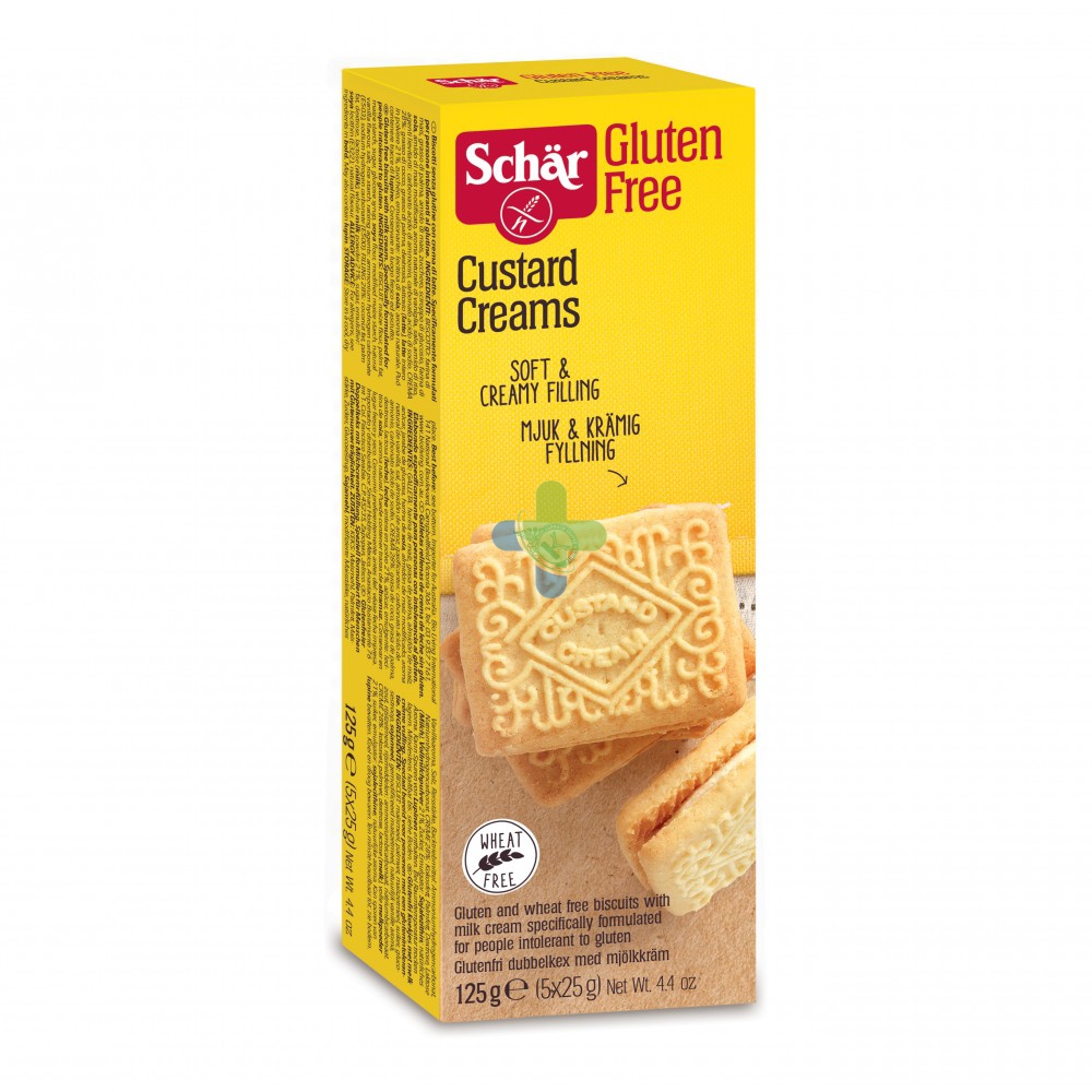 Schar Custard Cream Bisc 5x25g