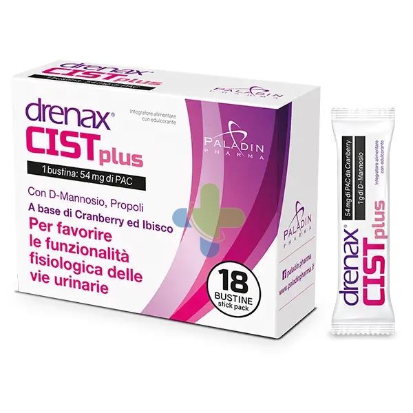 Drenax Forte Cist Plus per la salute intima donna 18 stick