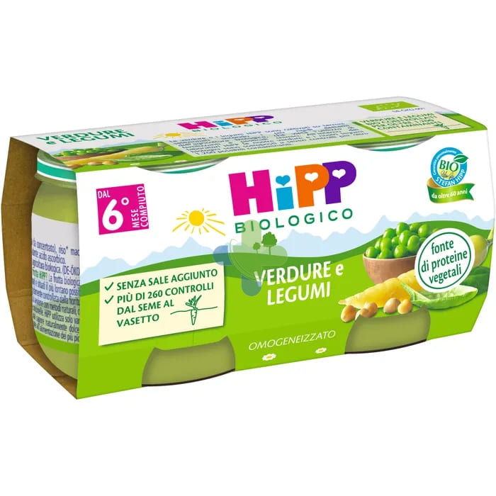 Hipp Italia Hipp Bio Omog Verd/legumi2x80g