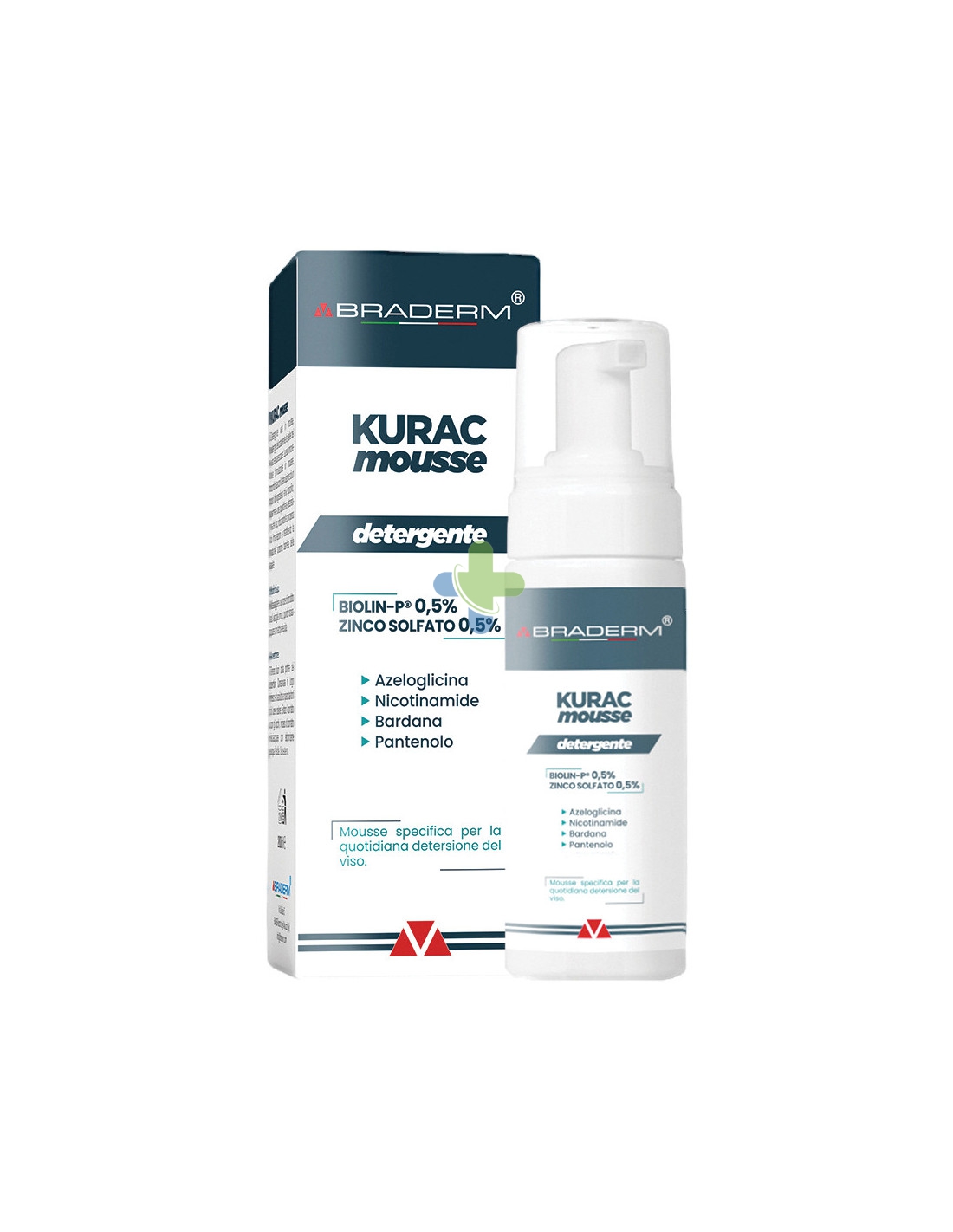 Braderm Kurac Mousse Detergente Viso