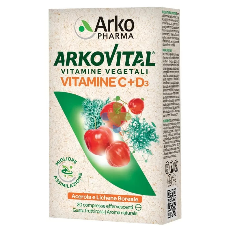 Arkofarm Arkovital Vitamine C+d3 20cpr