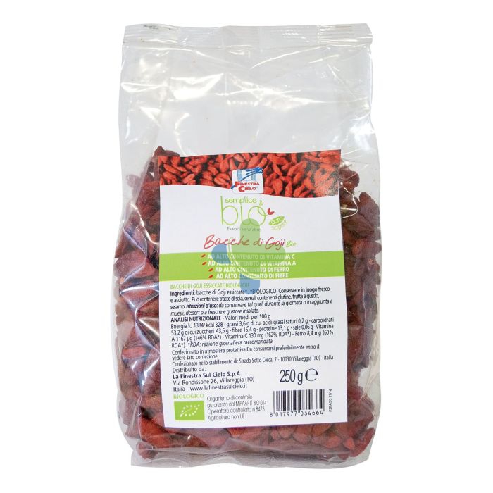 Biotobio Goji Bacche 250g Bio Sempl&bio